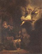 REMBRANDT Harmenszoon van Rijn The Angel Leaving Tobias and His Family oil on canvas